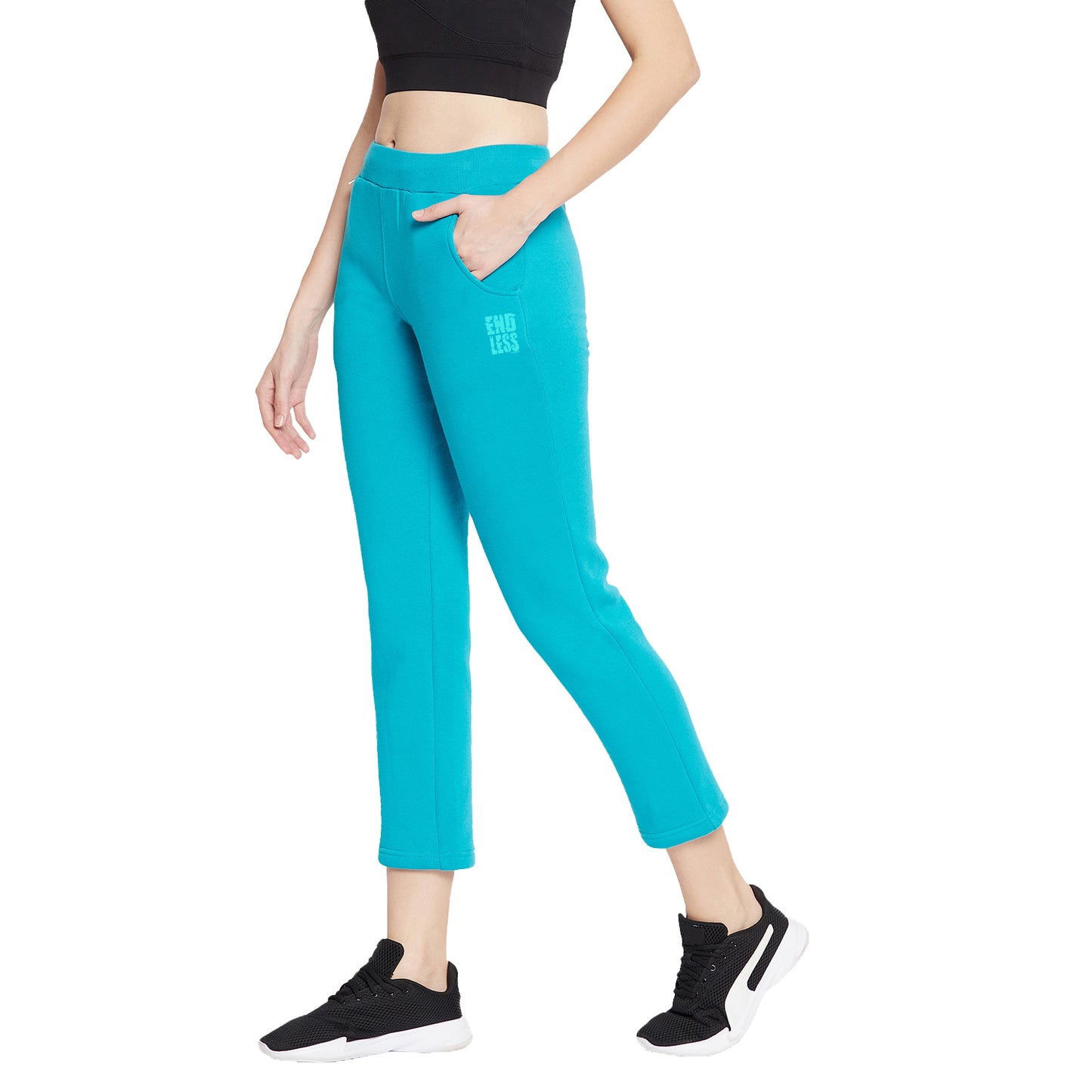 Women Goodness Track Pants Ink Blue Color