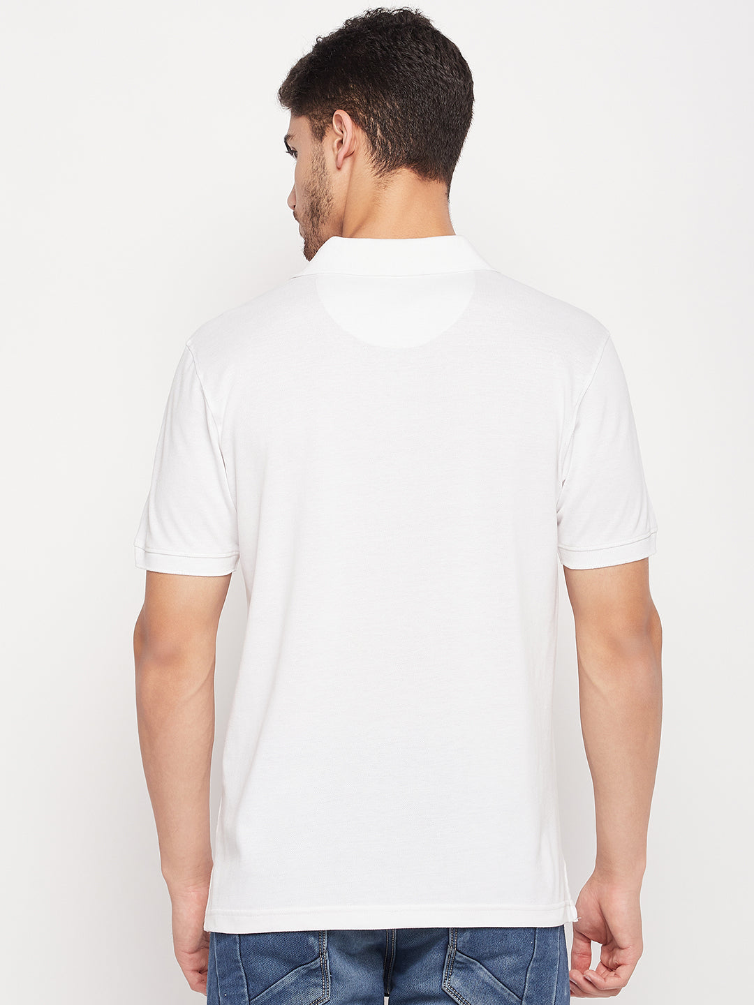 Men's Classic Fit Solid Polo T-Shirt White