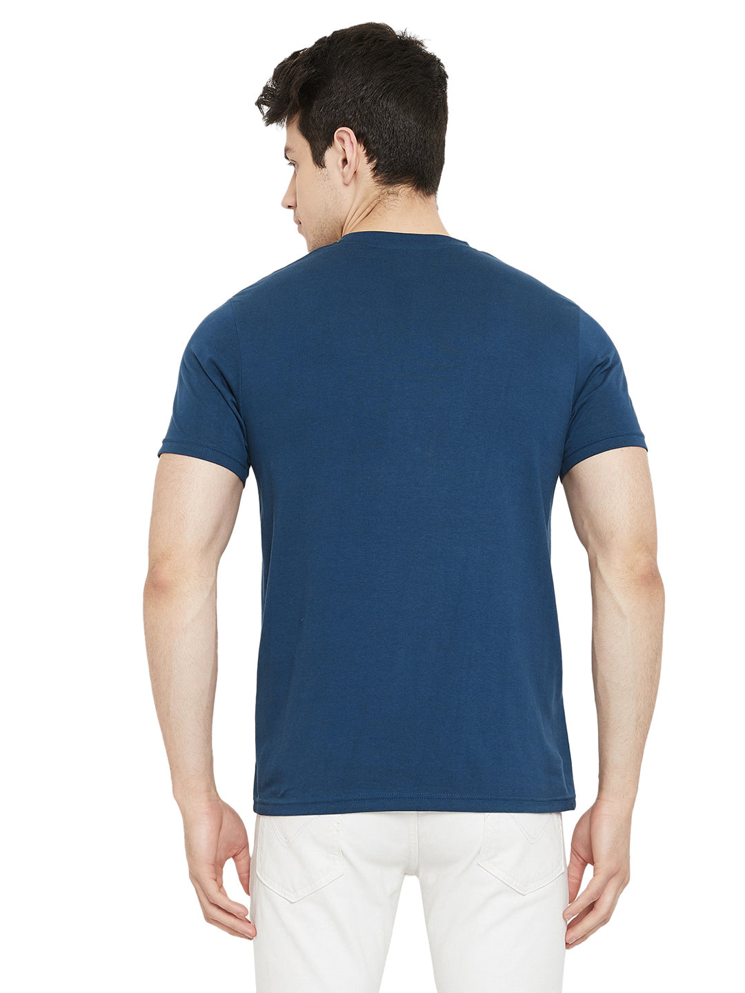 Men's 100% Cotton T-Shirt Blue Color