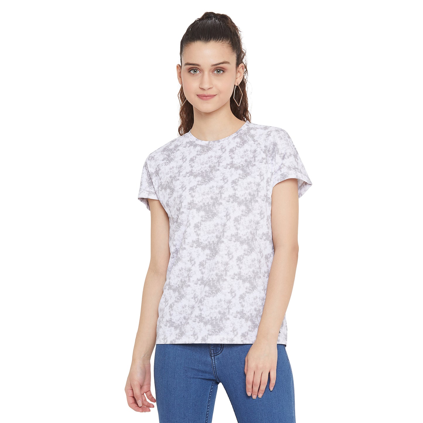 Women Top Sublimation Print Grey Color