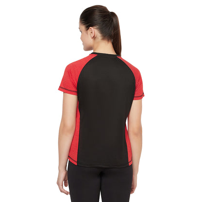 Women Running Black/Red T-Shirts