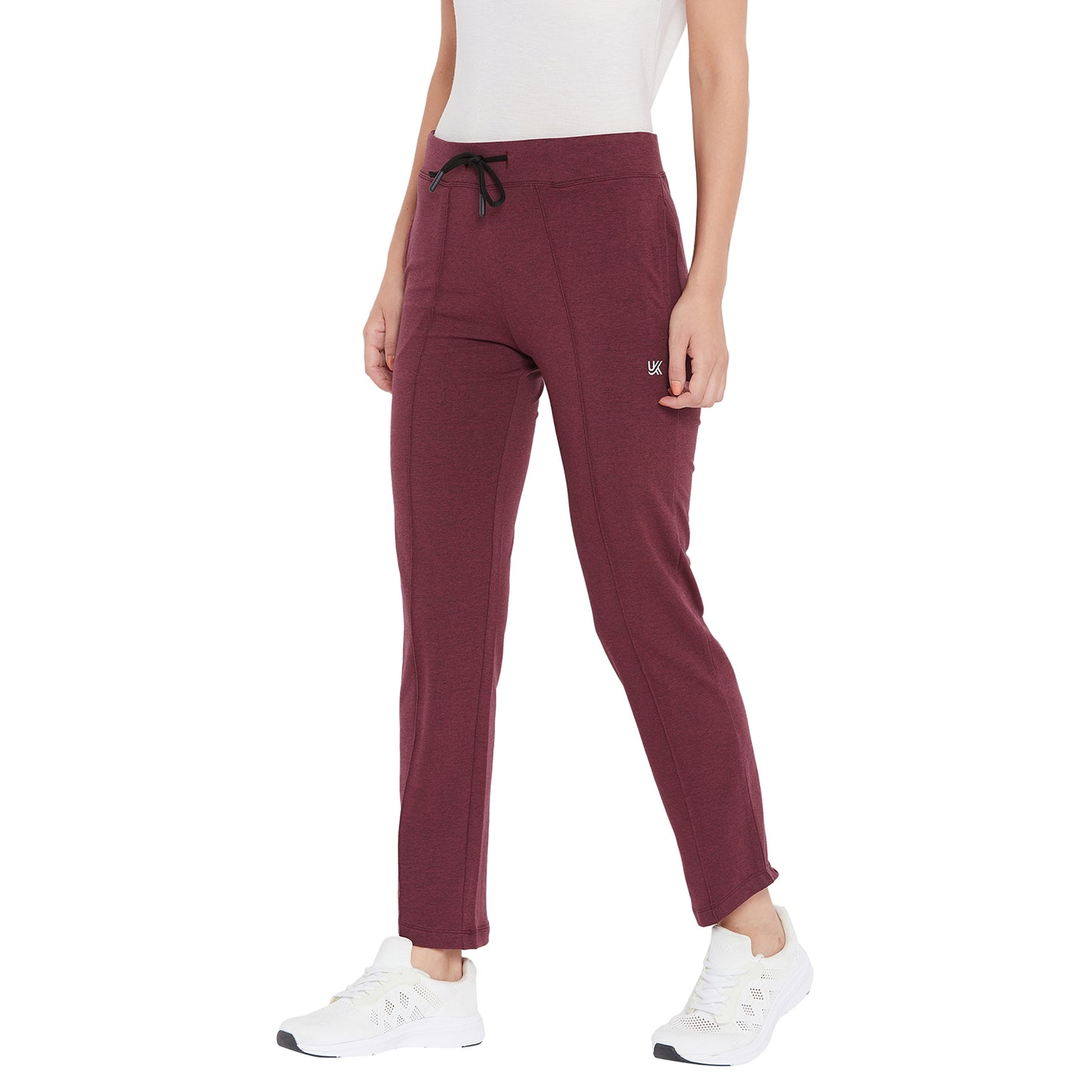 Women Regular Fit Solid Track Pant Maroon Color