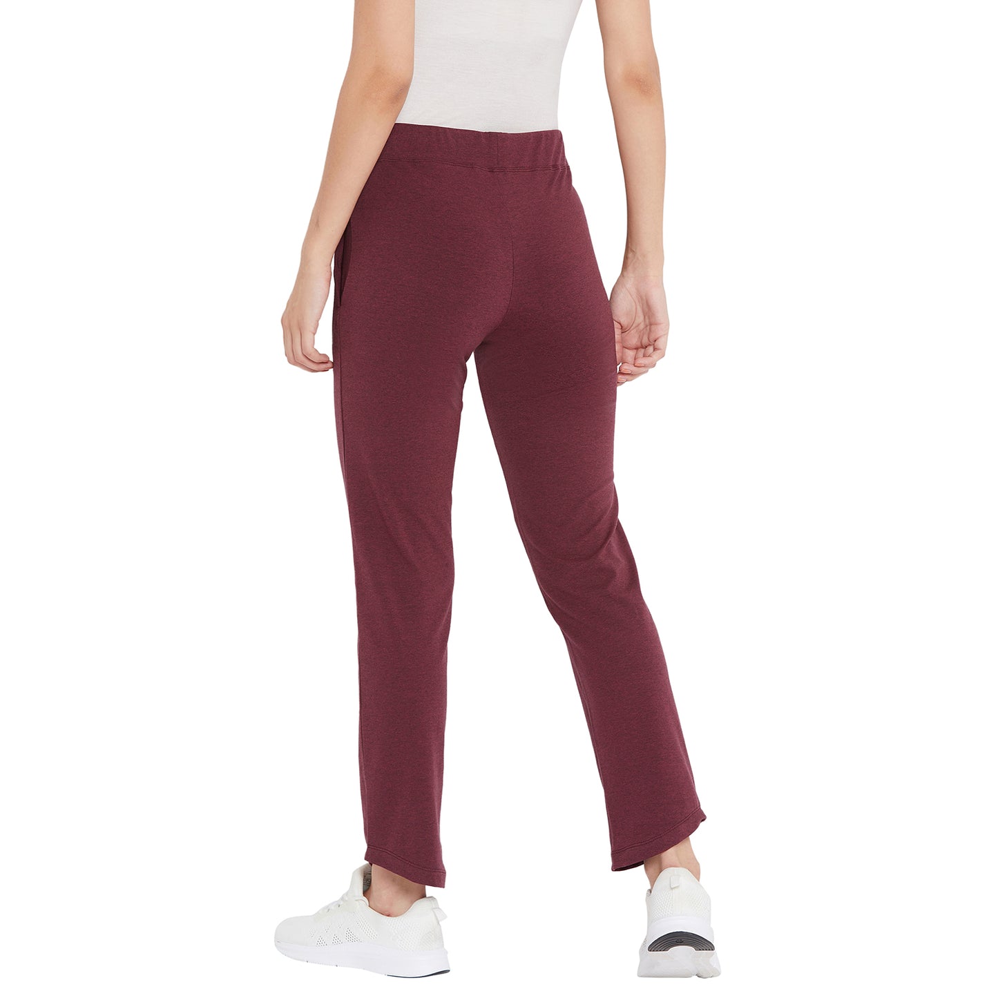 Women Regular Fit Solid Track Pant Maroon Color