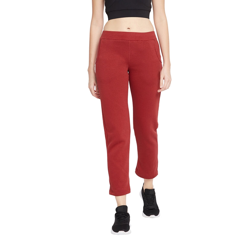 Women Track Pants Maroon Color