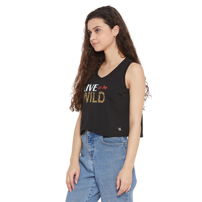 Crop Top Black for Women