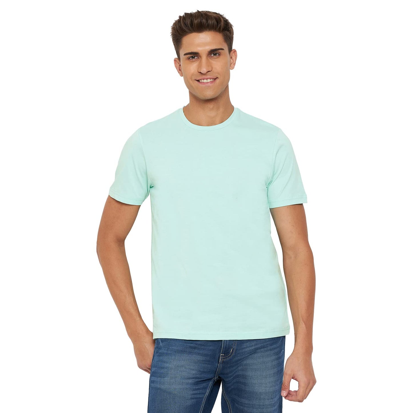 Men's 100% Cotton T-Shirt Light Green Color