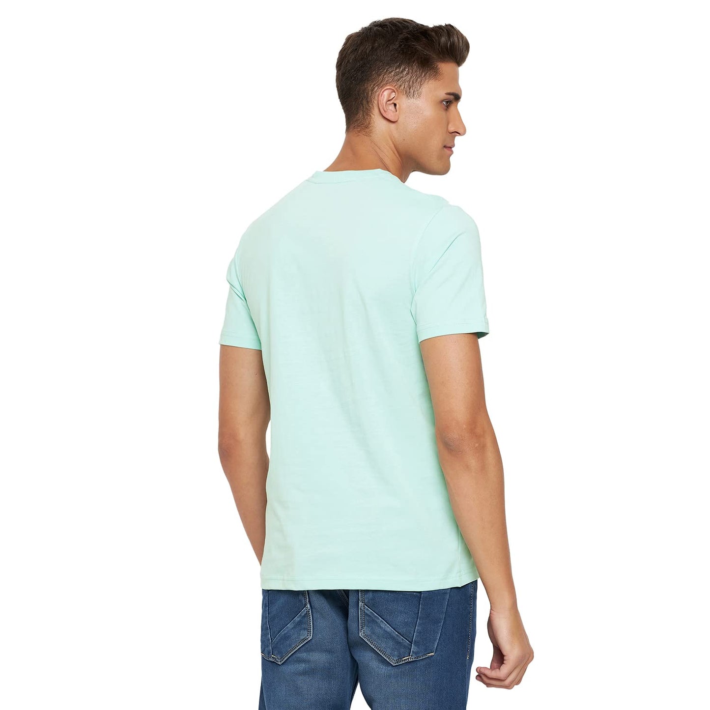 Men's 100% Cotton T-Shirt Light Green Color