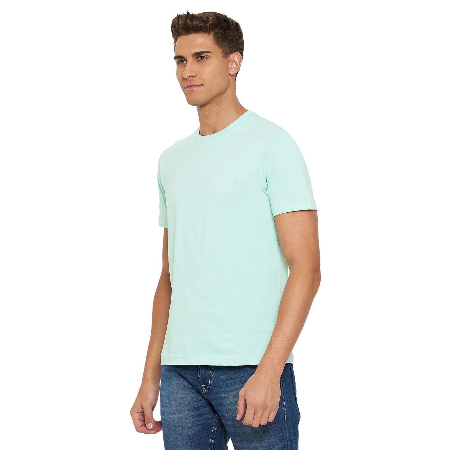 Men's 100% Cotton T-Shirt Light Green Color