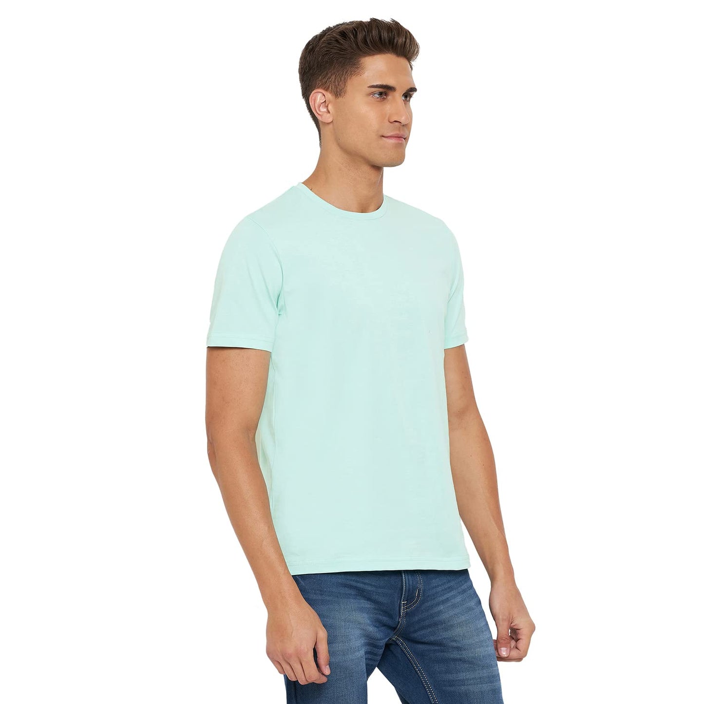 Men's 100% Cotton T-Shirt Light Green Color