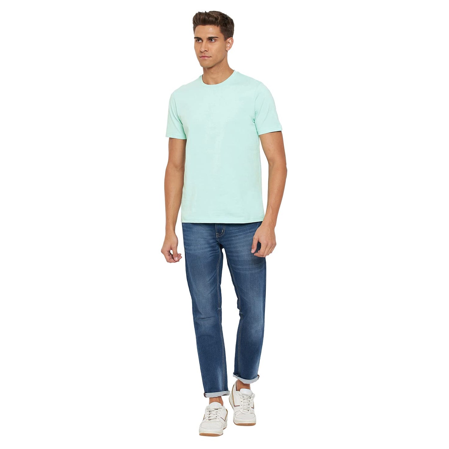 Men's 100% Cotton T-Shirt Light Green Color