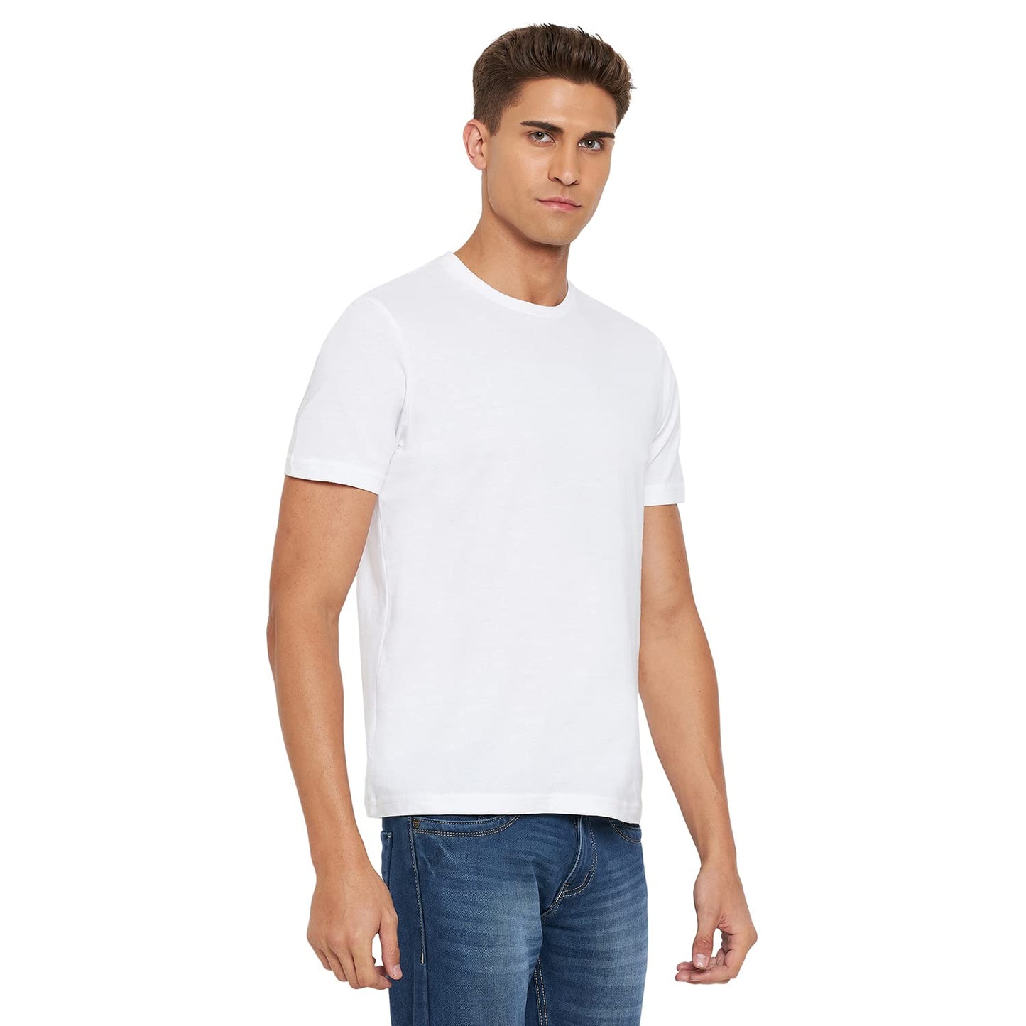 Men's 100% Cotton T-Shirt White Color