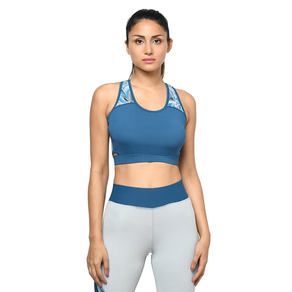 Women's Running Sports Bra Ink Blue Color