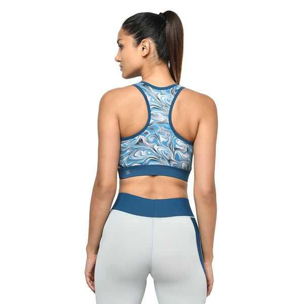 Women's Running Sports Bra Ink Blue Color