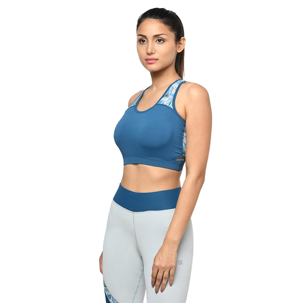 Women's Running Sports Bra Ink Blue Color