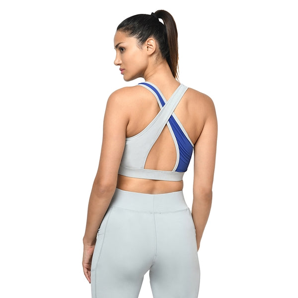 Women Non-Wired Active Yoga Bra Grey Color