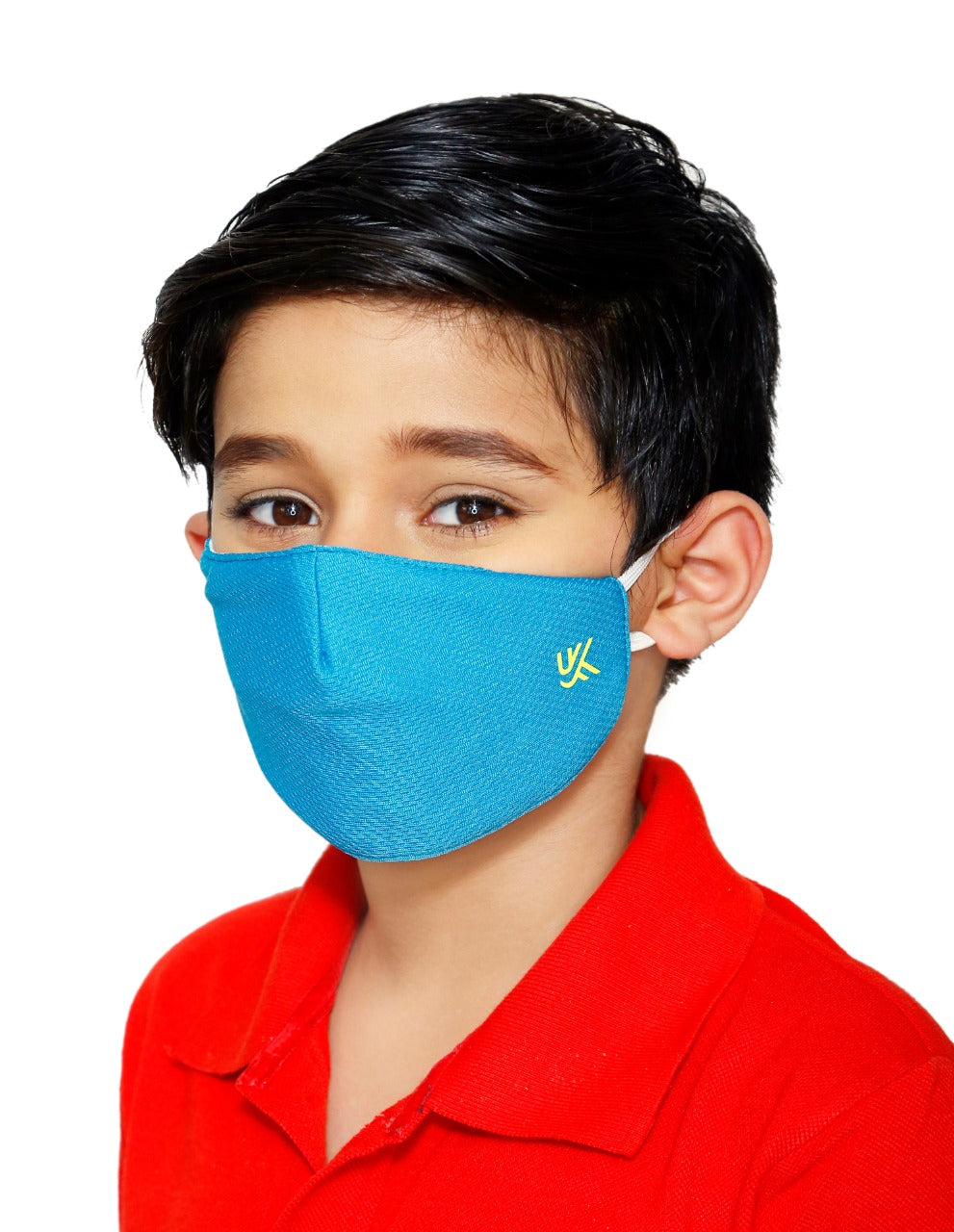Dot knit Polyester Blue clothing face Mask For Kids