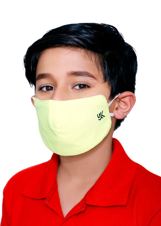 Polyester interlock Green Clothing face mask for kids